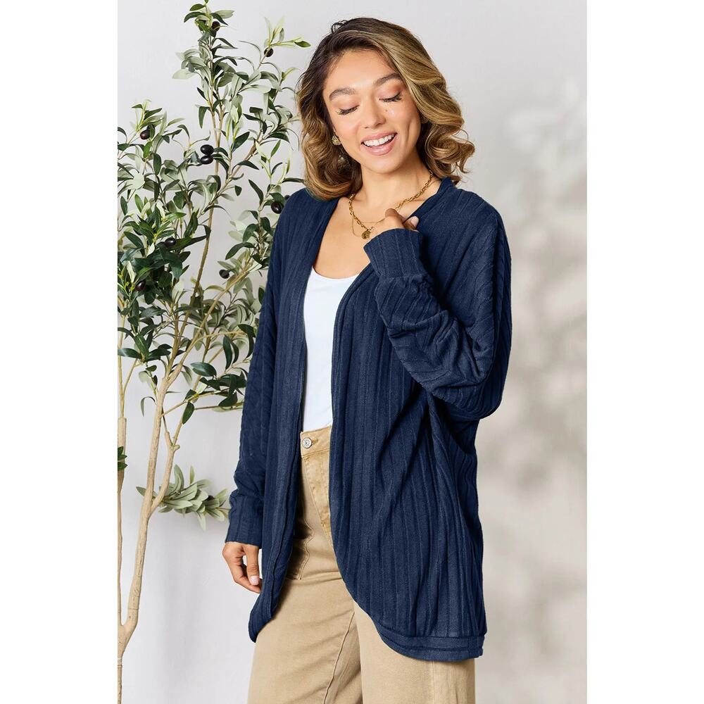 Basic Bae Full Size Ribbed Cocoon Cardigan - Picture 16 of 16